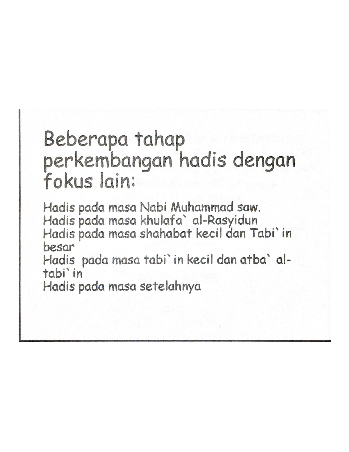 Ulumul Hadist 6 - Tahapan Perkembangan Hadis - Ulumul Hadis - Studocu