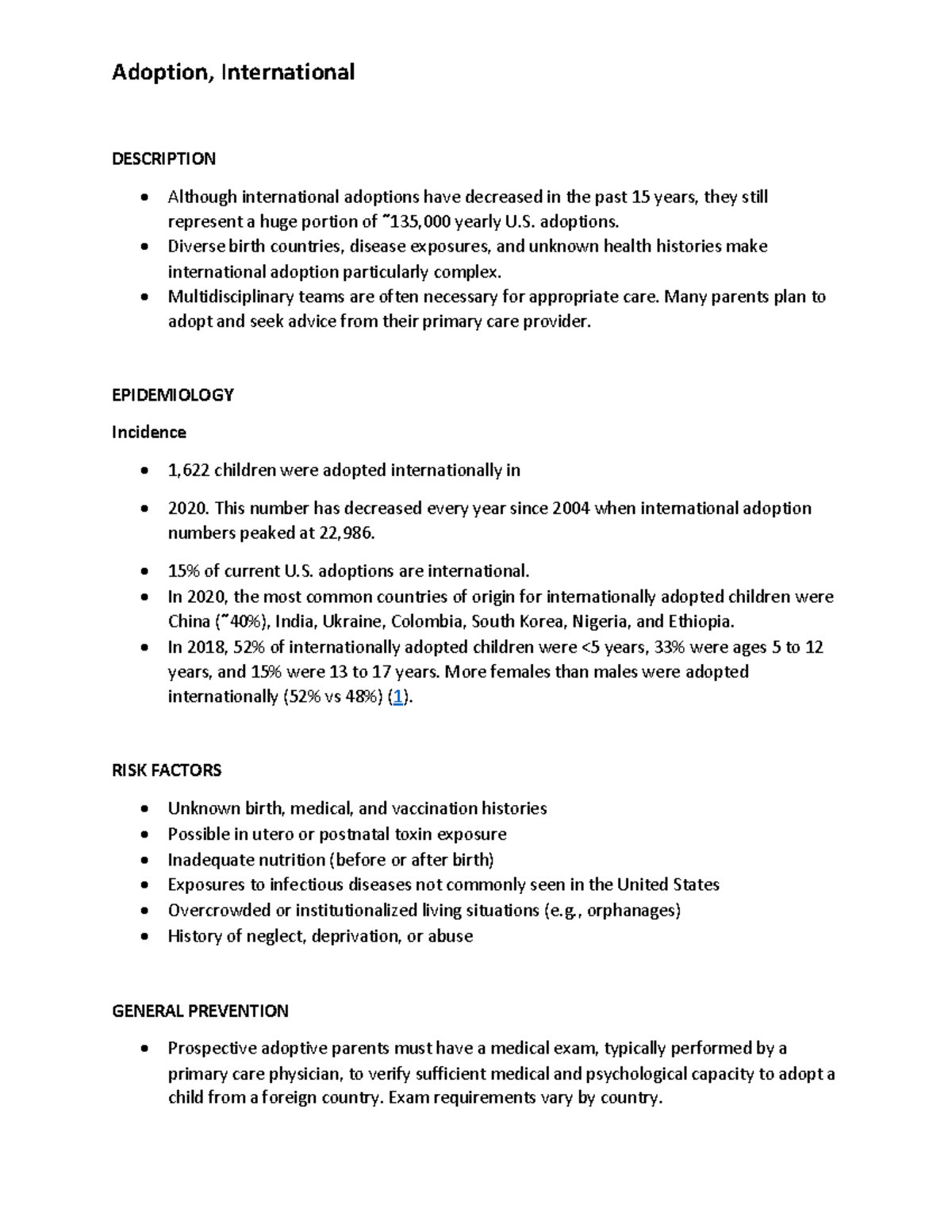 Adoption, International - Adoption, International DESCRIPTION Although ...