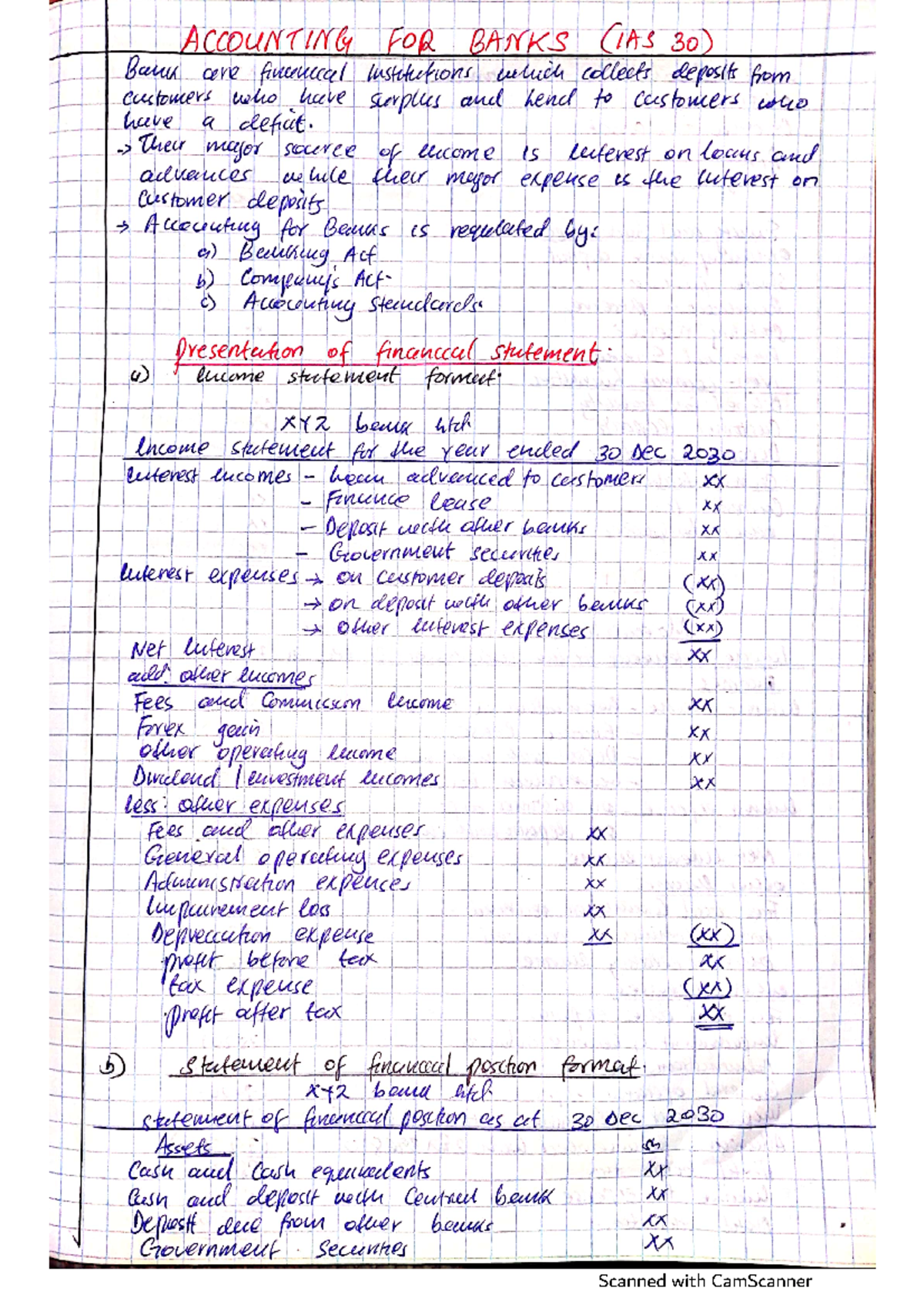 Accounting for Banks - Good notes - Computer Science - Studocu
