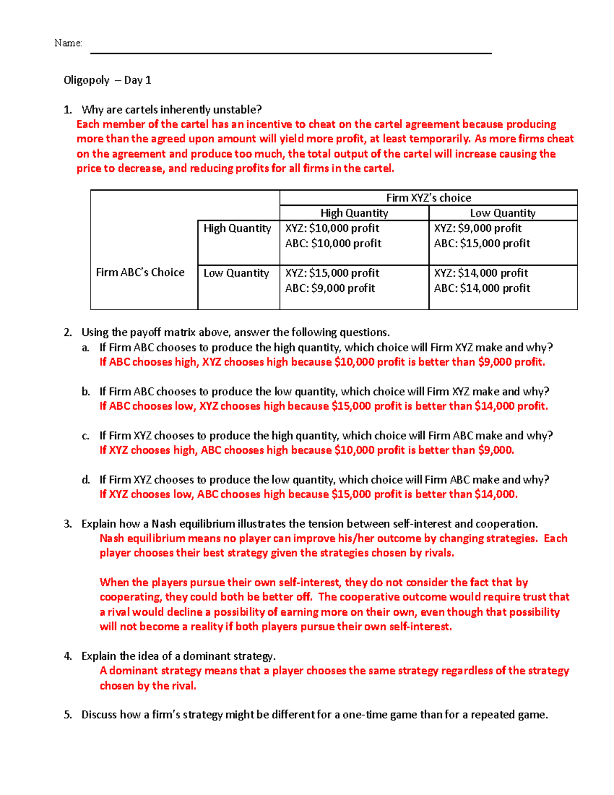 oligopoly-practice-with-game-theory-answers-name-oligopoly-day-1