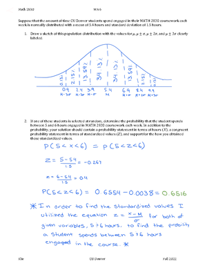 Chapter 6 notes - Professor Daniel Klie - 6 – 1 Normal Distributions ...