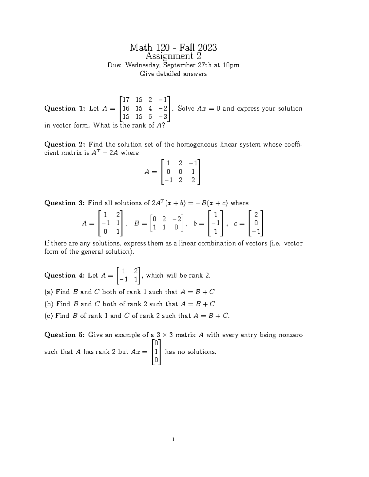 math 239 assignment solutions