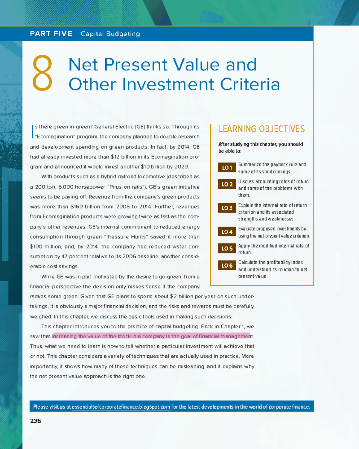 Chapter 8, Net Present Value and Other Investment 240930 174523 - 236 8 ...