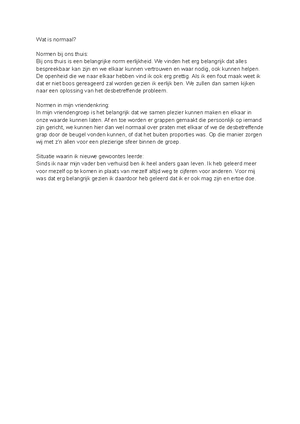 Wat is normaal