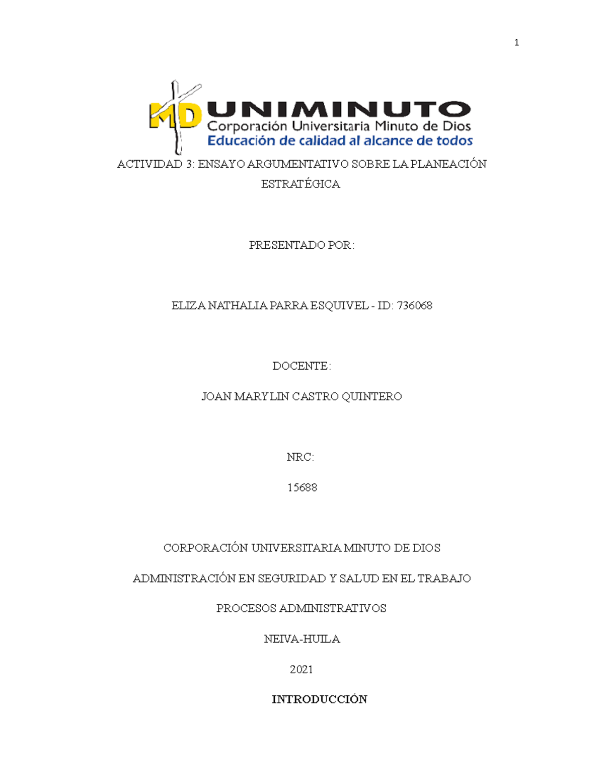 Actividad 3. Ensayo-procesos Administravo - ACTIVIDAD 3: ENSAYO ...