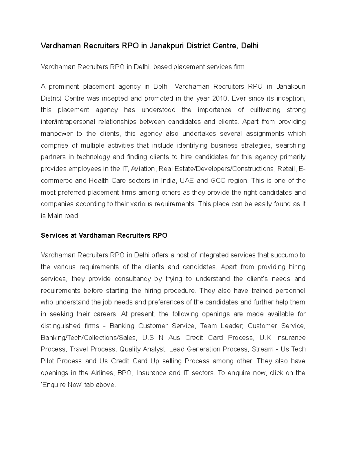 Verdhaman recruiters based placement services firm a prominent