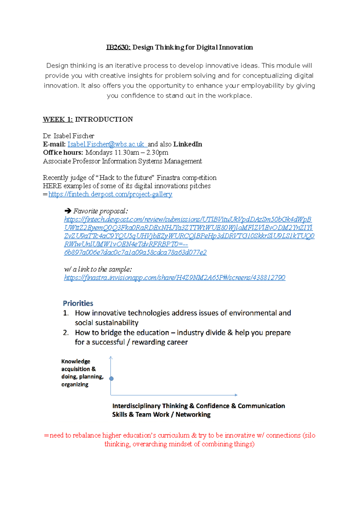 Lectures - lecture/seminars notes - IB2630: Design Thinking for Digital ...