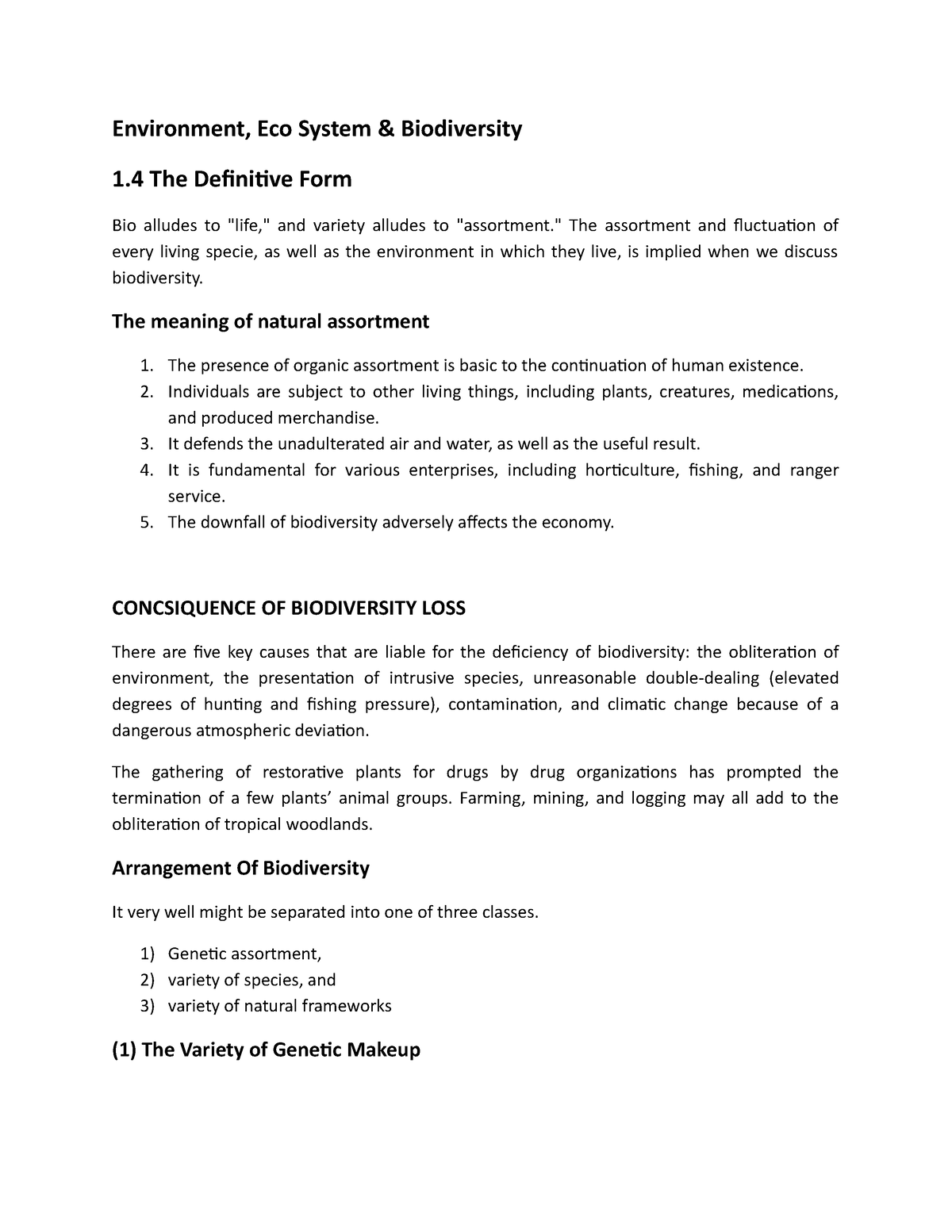 Environment ,Eco System & Biodiversity - Environment, Eco System ...