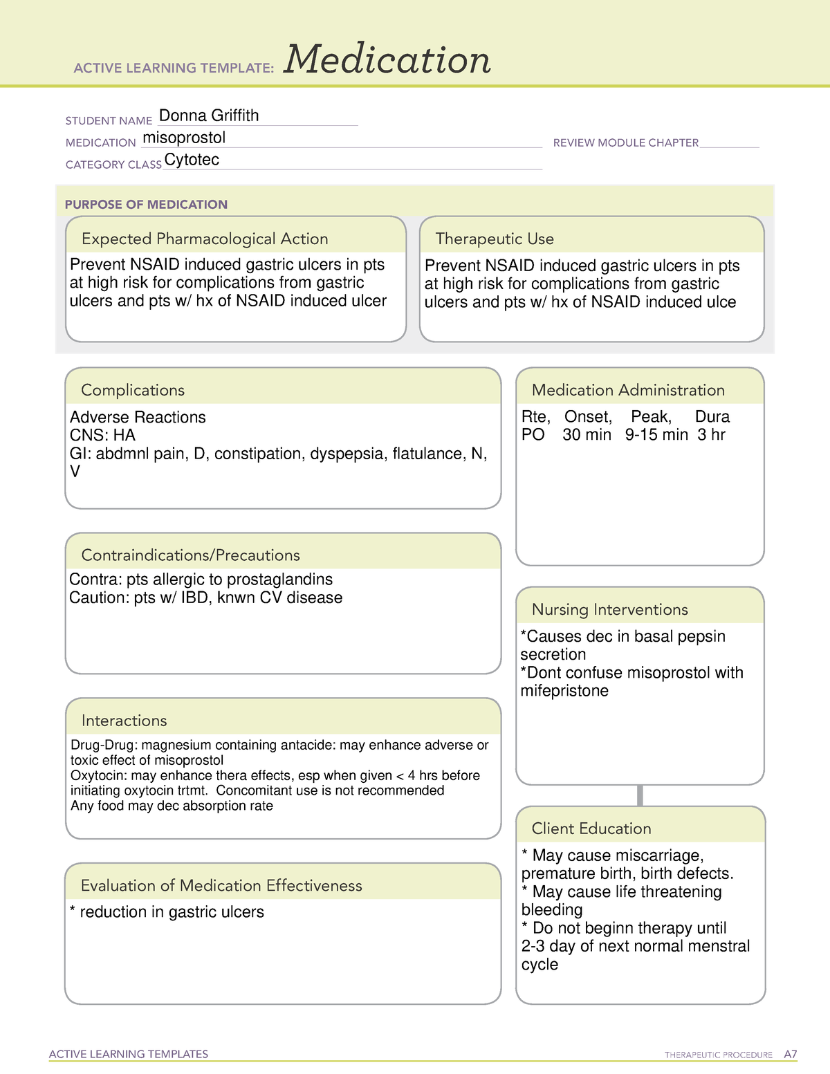 02 misoprostol med template ACTIVE LEARNING TEMPLATES THERAPEUTIC