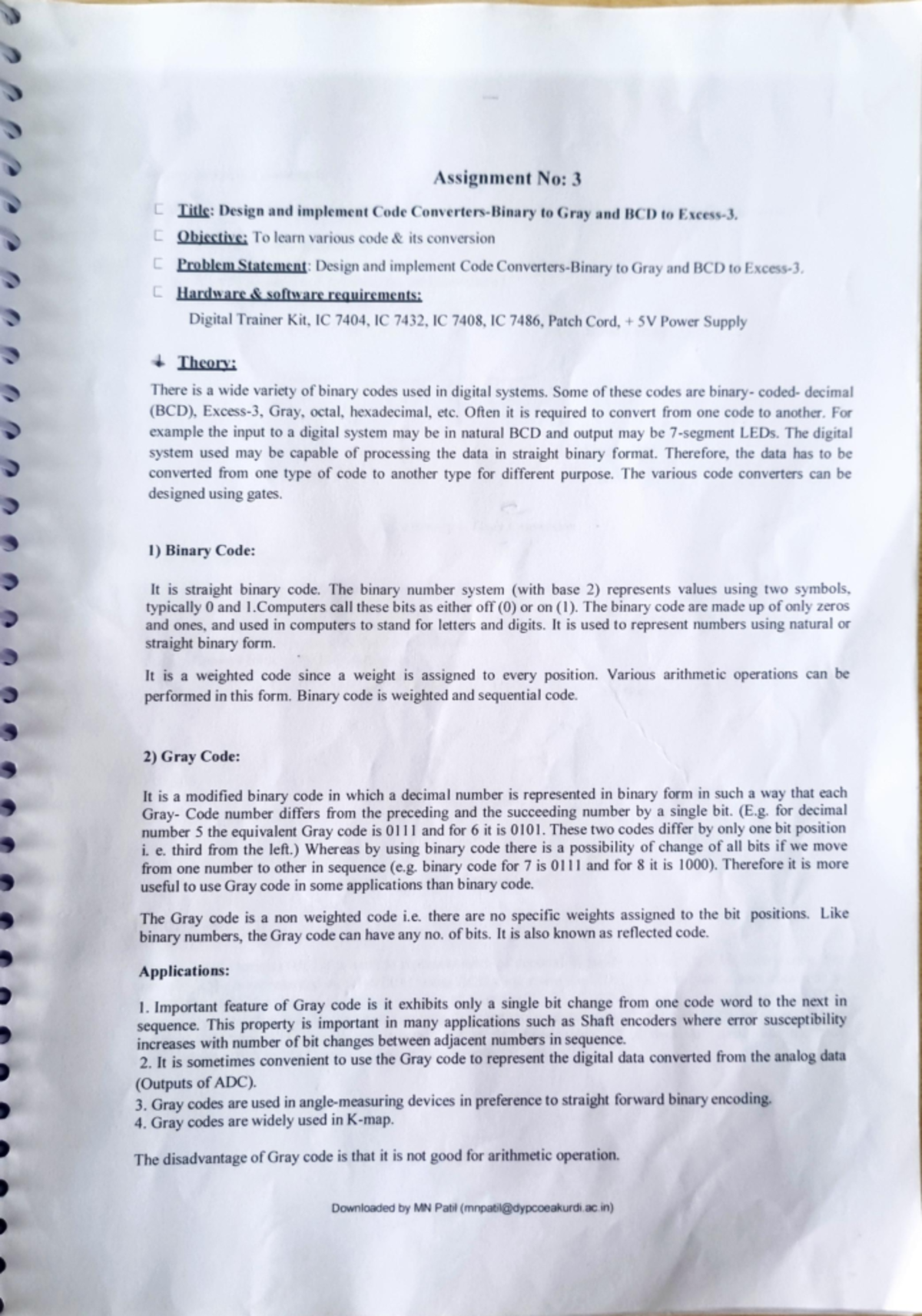 Deld Assignment 3,4 and 5 - ####### Assignment No: 3 C Tite: Design and ...