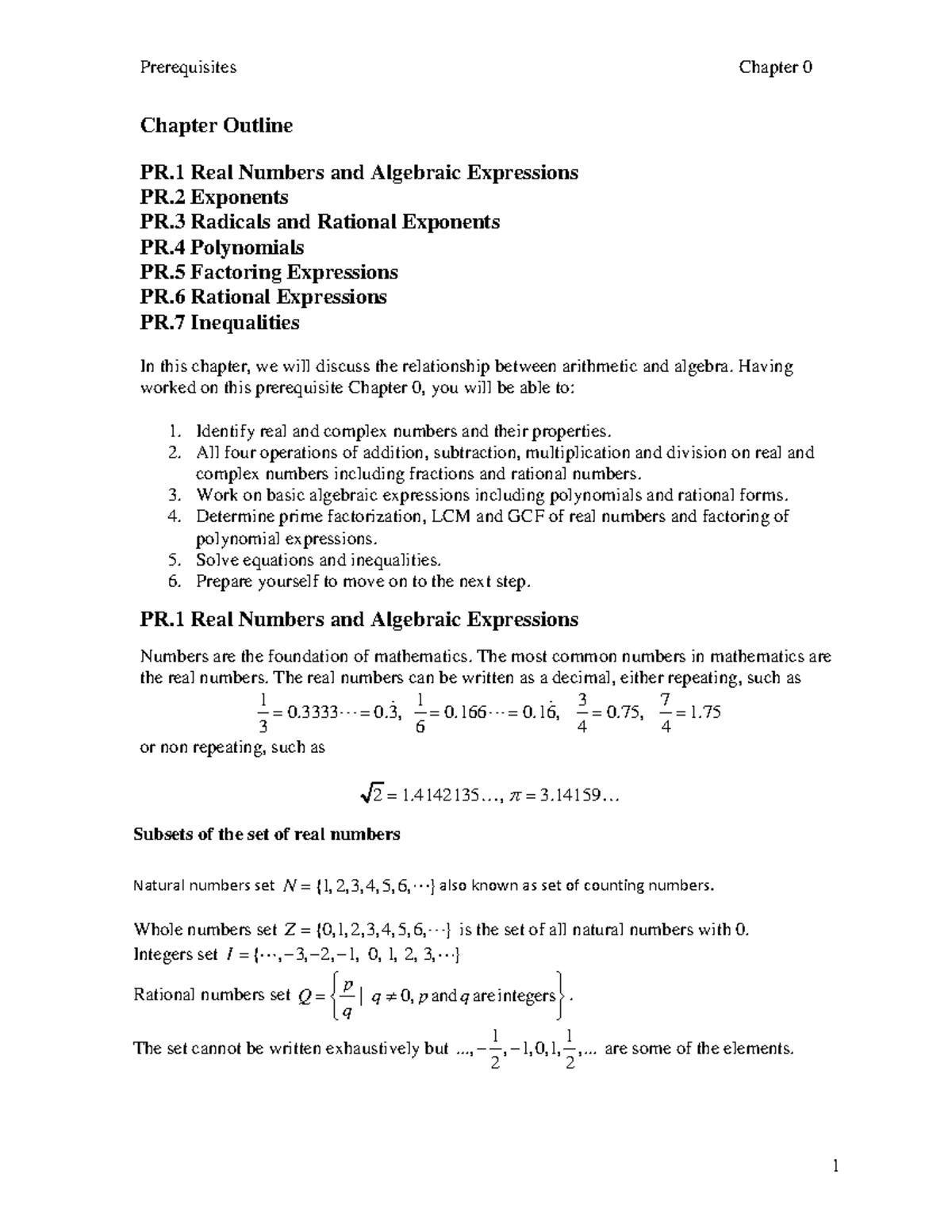 Math Pre Chapter Pre Calculus Math 125 Mat 125 Studocu