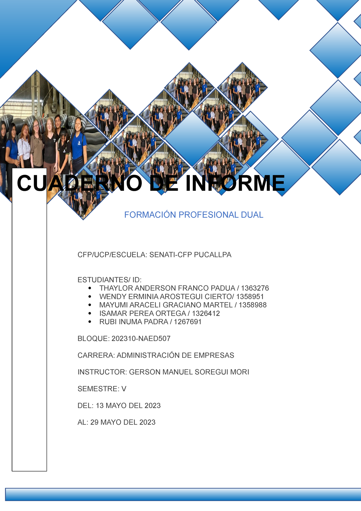 Naed Naed 510 Cuaderno De Informes Mensual 4 1 Cuaderno De Informe