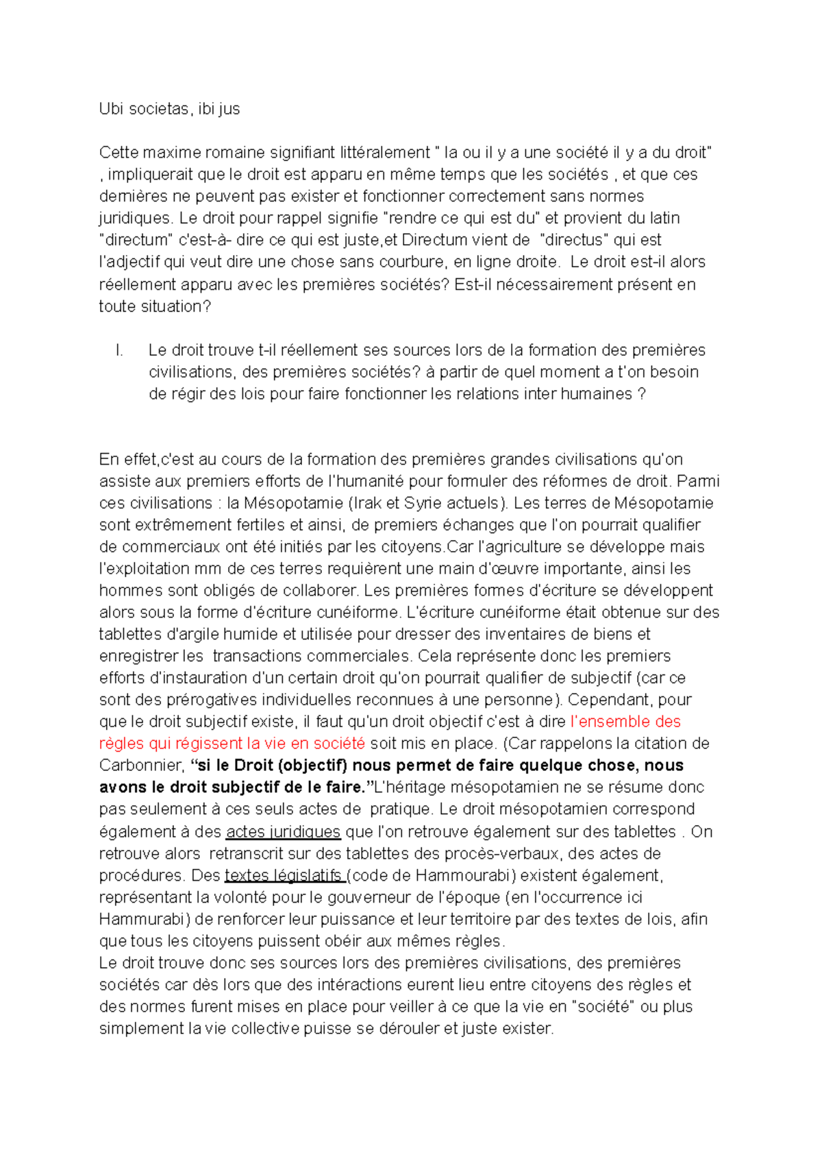 Exposé droit civil - Ubi societas, ibi jus Cette maxime romaine ...