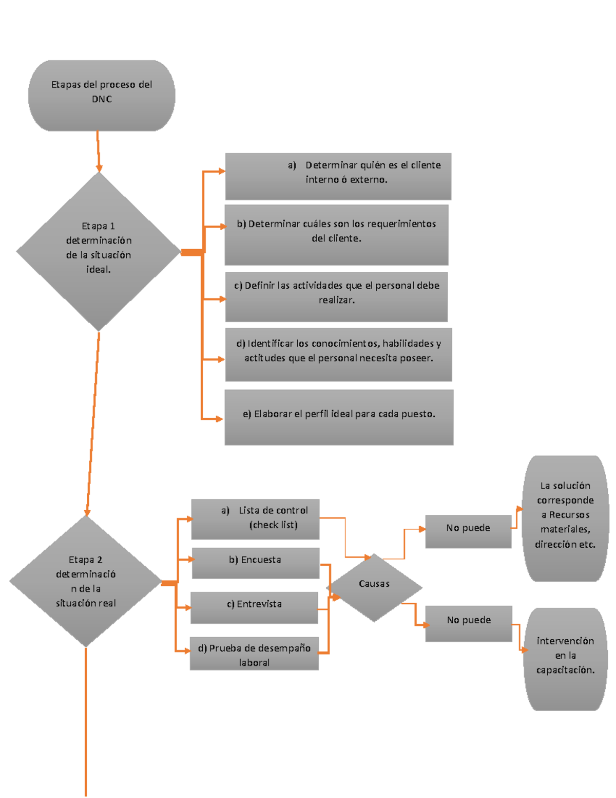 Diagrama de flujo Proseso DNC - Etapas del proceso del DNC Etapa 1