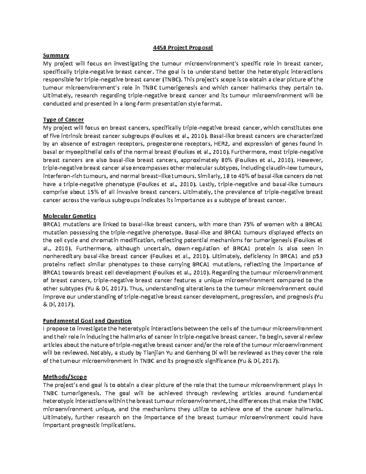 4450 project proposal - 4450 Project Proposal Summary My project will ...