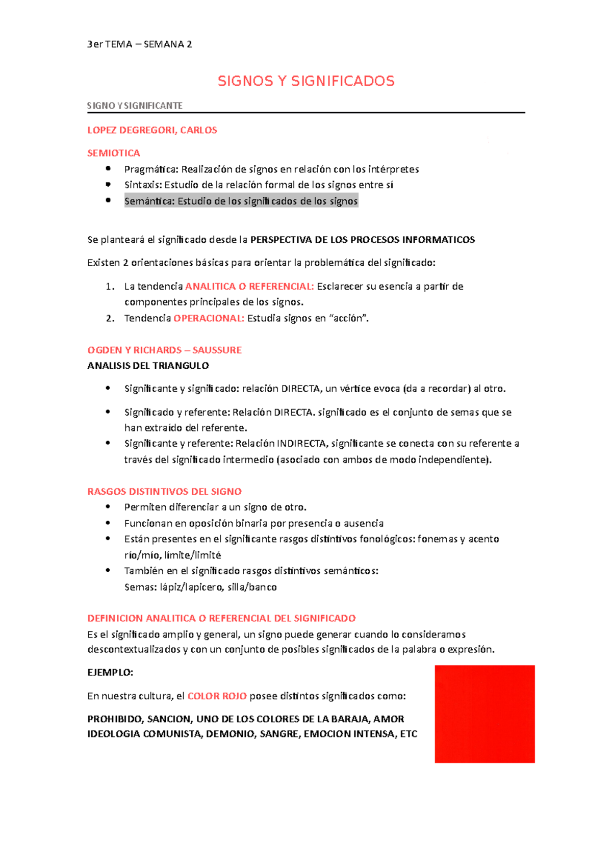 Signos Y Significados: lenguaje II - 3er TEMA – SEMANA 2 SIGNOS Y ...