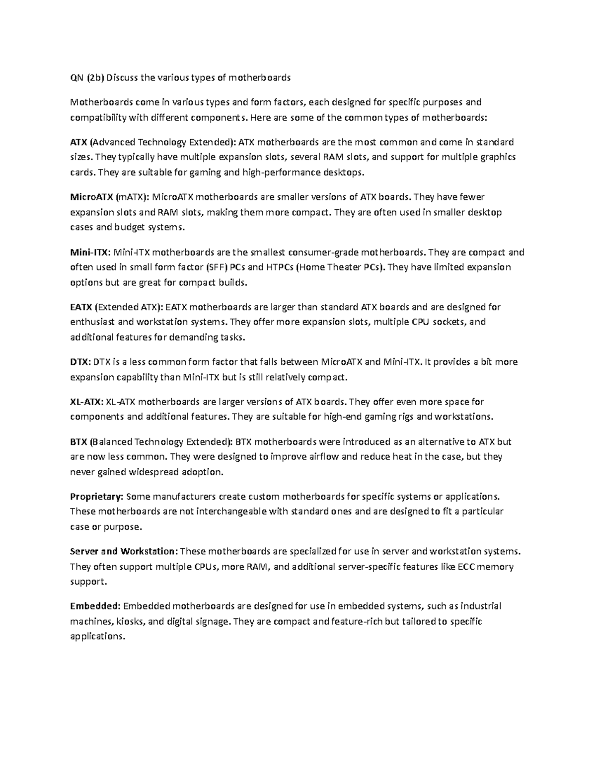 Qn 2b - Some of the simple beginners questions answered - QN (2b ...