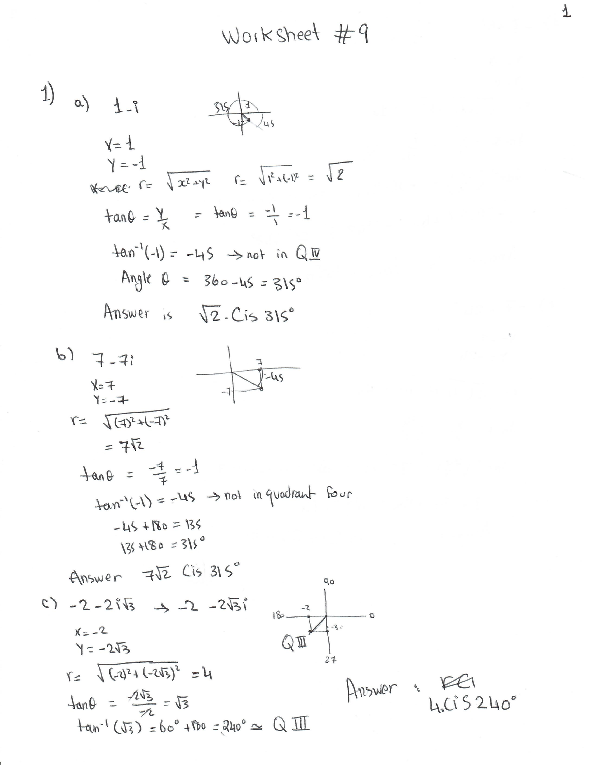 Worksheet 9 answers - MATH 2 - Studocu