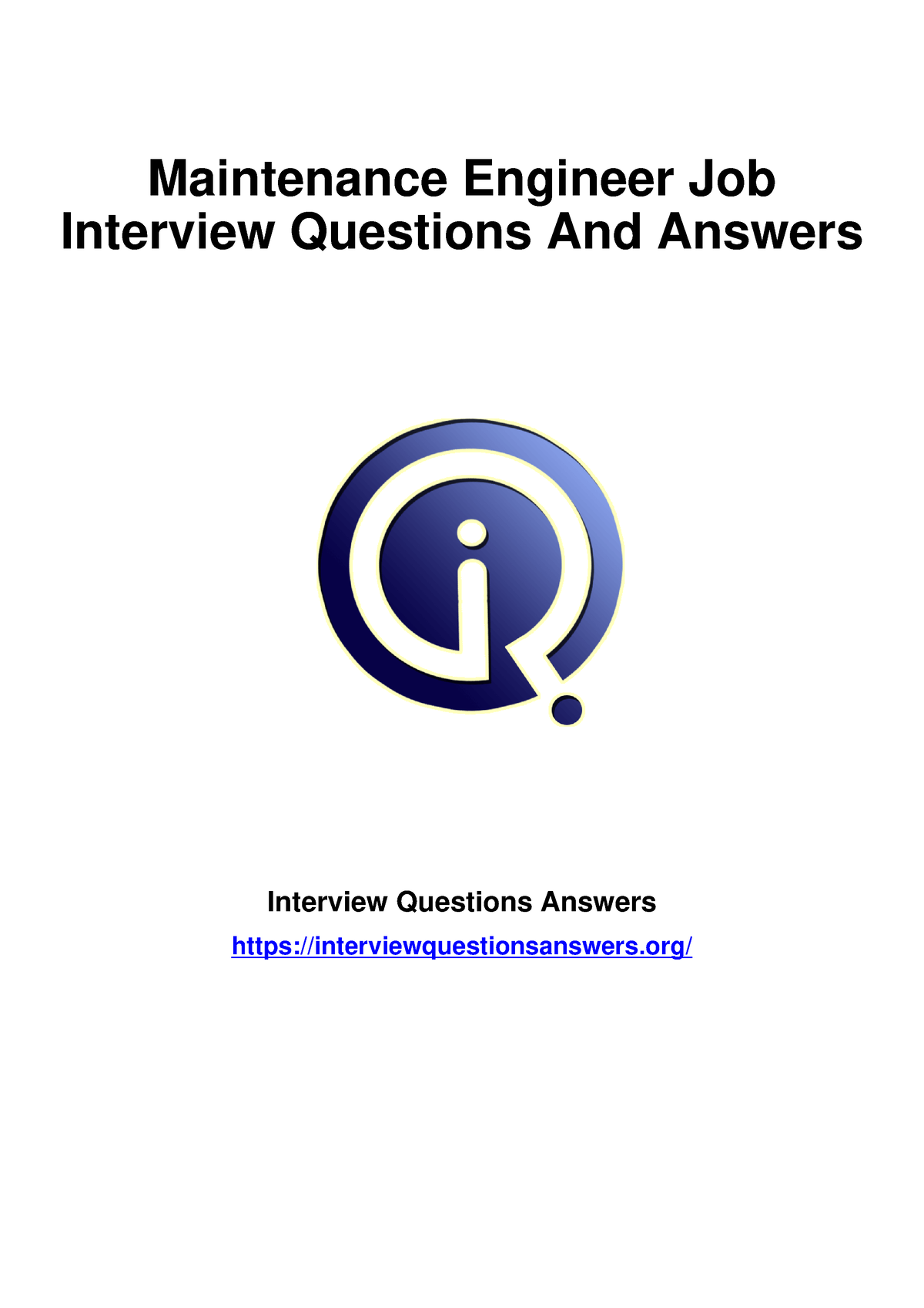 1 Maintenance Engineer Interview Questions Answers Guide Important   Thumb 1200 1697 