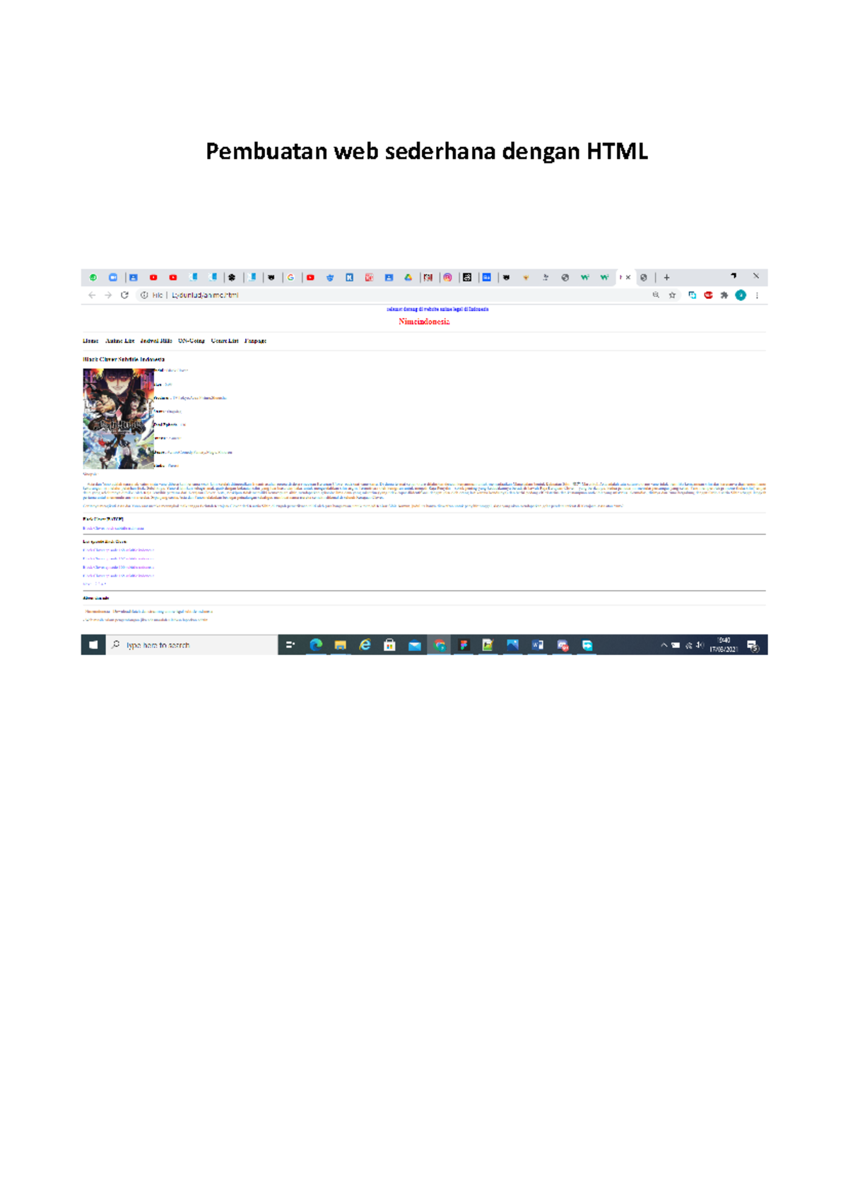 Pemrograman web materi pembuatan web dengan html - Pembuatan web ...