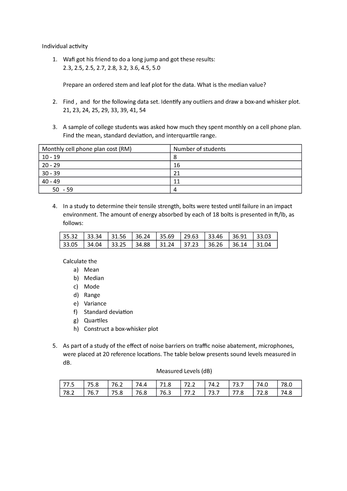 Tutorialchapter 1 - Find The Mean, Median And Mode - Statistics - UTHM ...