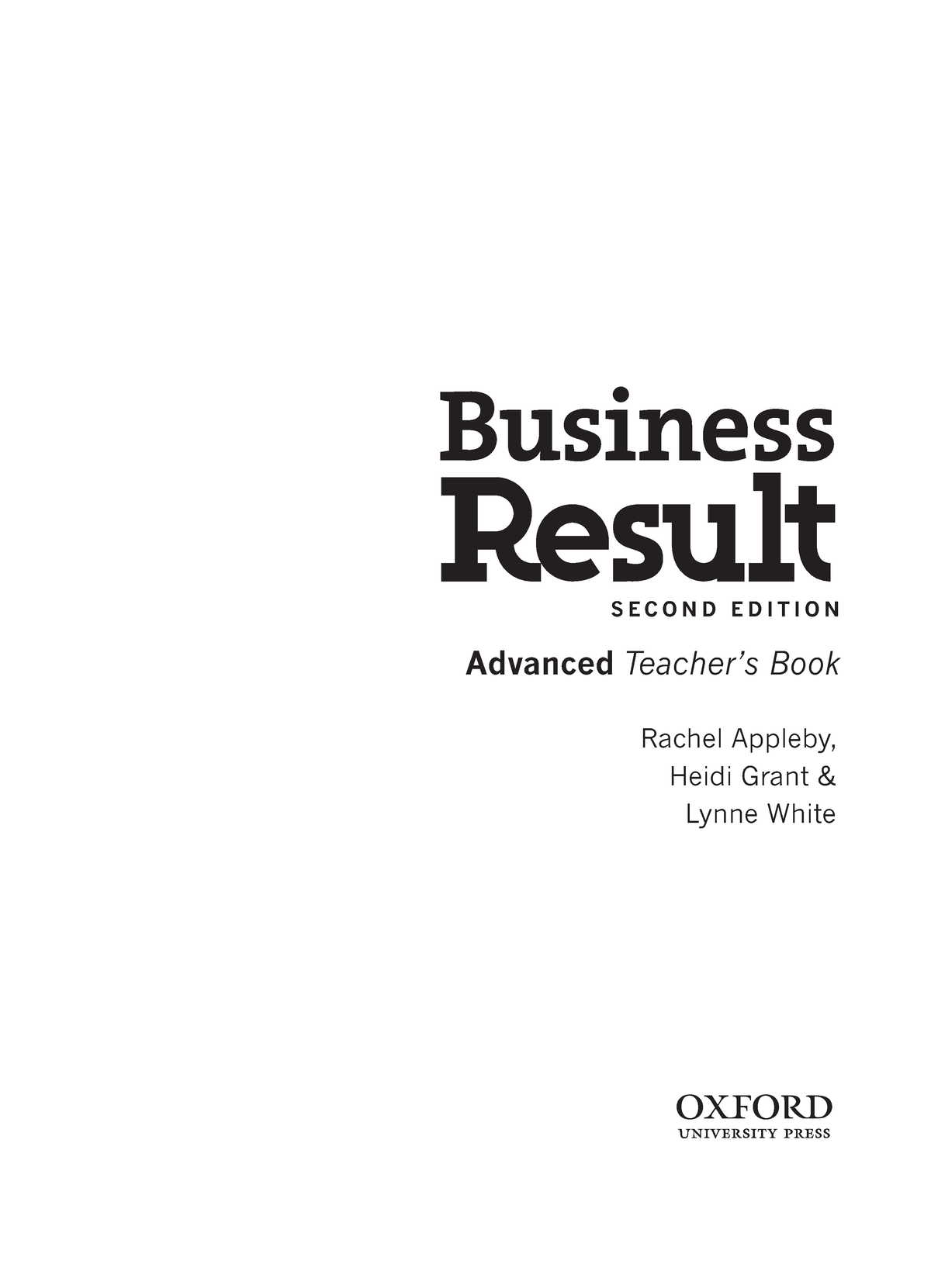 Business result advanced teachers book - Business ####### Rachel