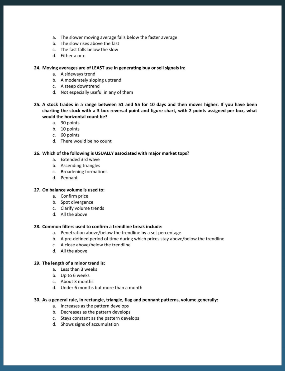 CMT Level 1 Sample Questions, Booklet A - Market Technicians - ENG BE ...