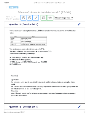 AZ-104 Exam - Free Questions And Answers - ITExams - Microsoft Azure ...