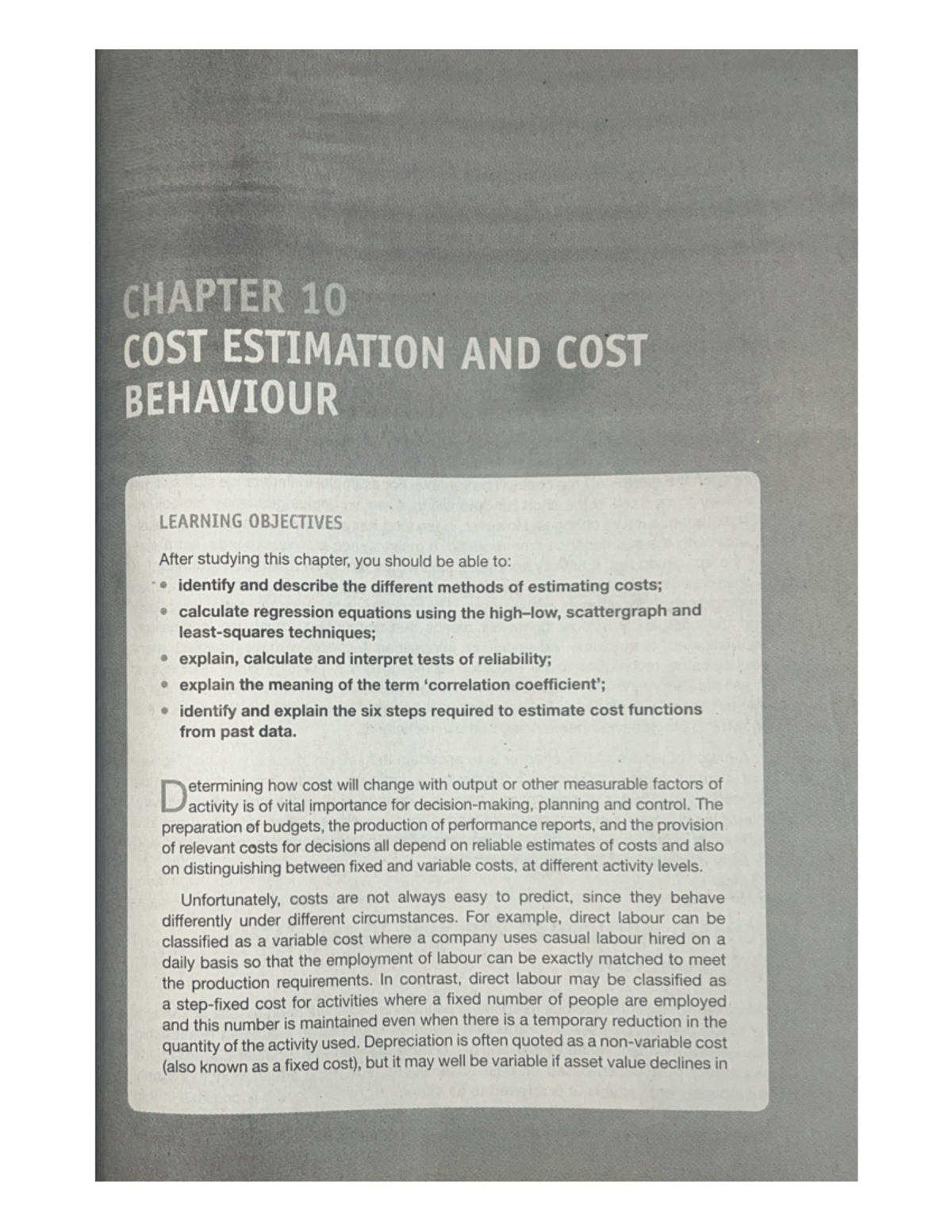 Cost Acctg. Chapter 1 0 - Accountancy - Studocu