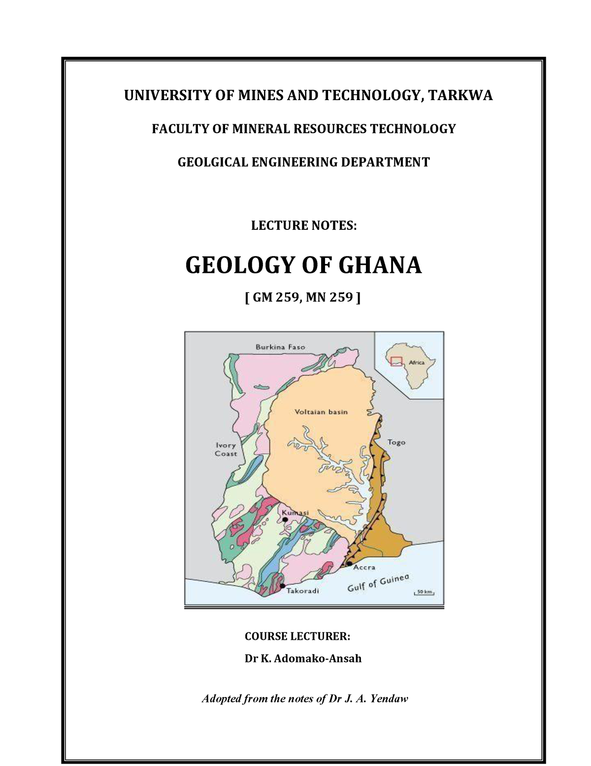 geography research topics in ghana