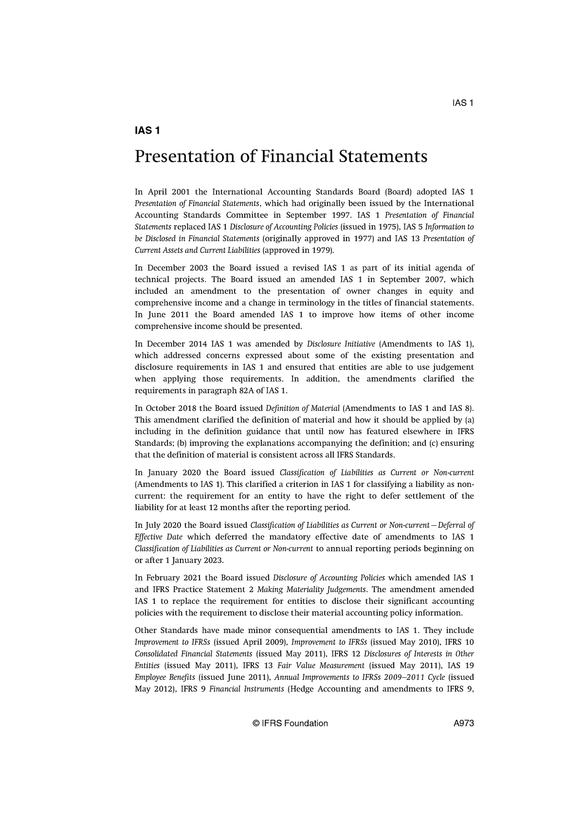 Ias 1 Presentation Of Financial Statements - IAS 1 Presentation Of ...