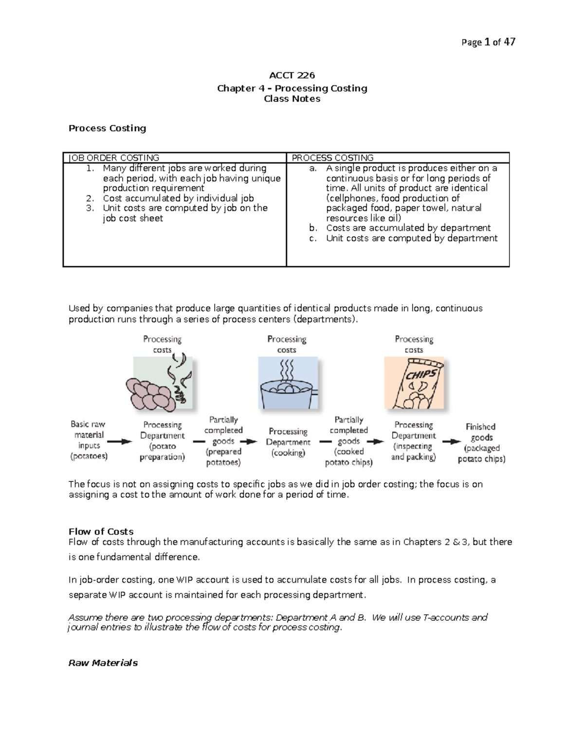 Managerial Accounting Fourth Lecture Notes - ACCT 226 Chapter 4 ...