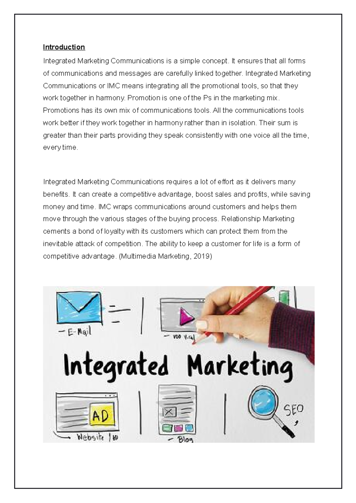 Introduction 1 imc - assignment - Introduction Integrated Marketing ...