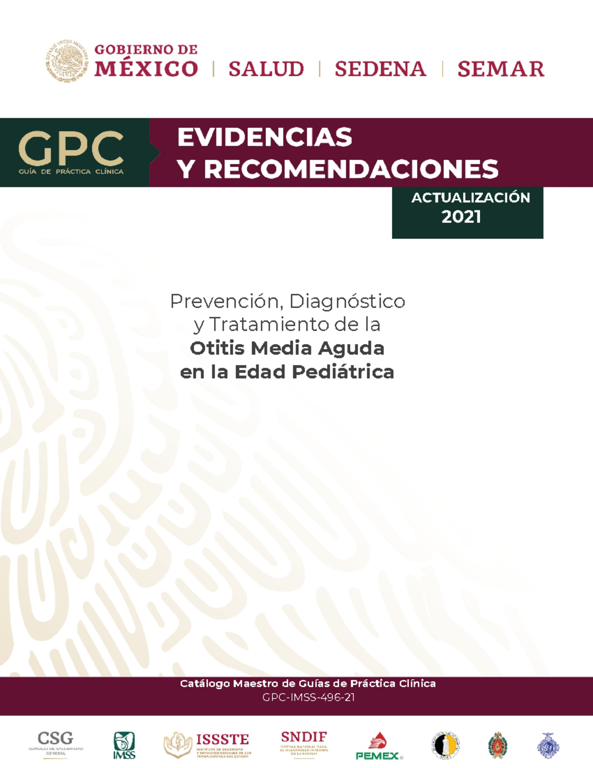 Otitis Media Aguda gpc PrevenciÛn, DiagnÛstico y Tratamiento de la