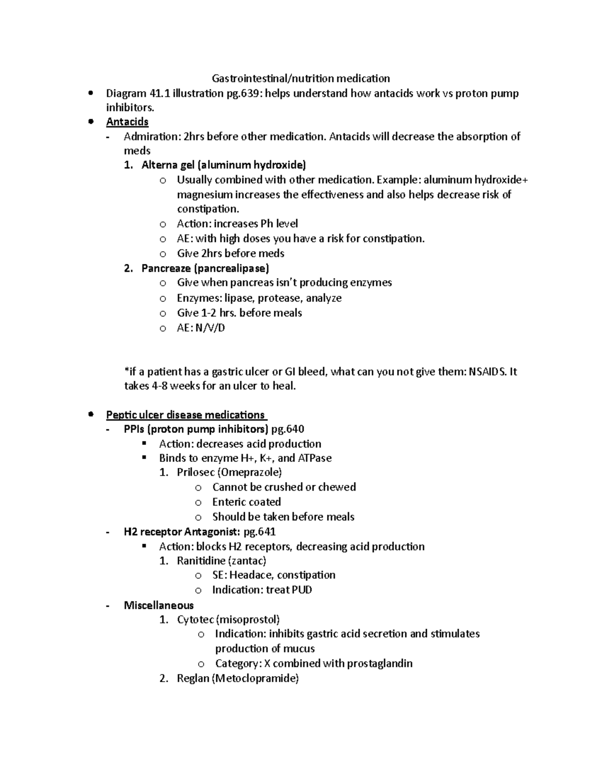 Gastrointestinal medications - Gastrointestinal/nutrition medication ...