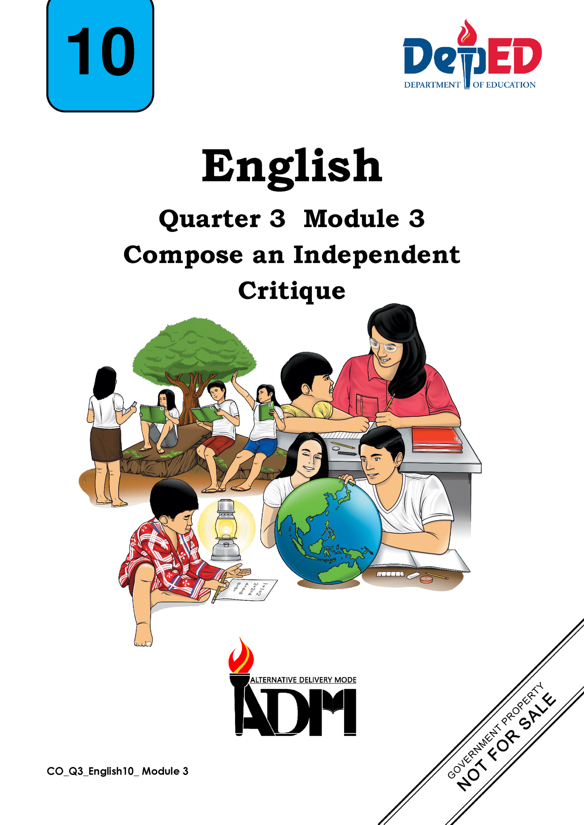 English 10 Q3 Mod 3 Final English Quarter 3 Module 3 Compose An Independent Critique 10 5954