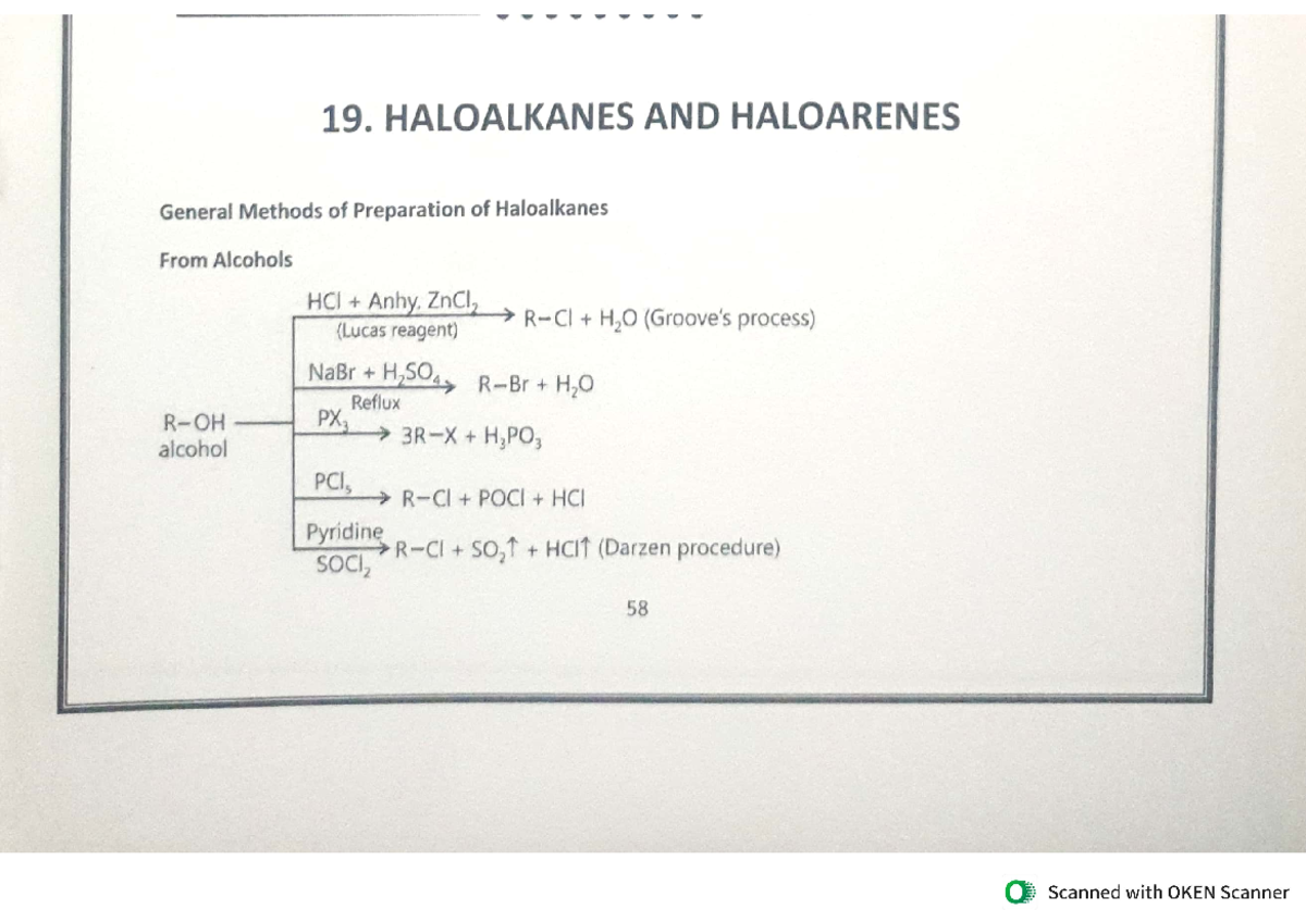 Haloalkanes and haloarenes formula book - Chemistry - Studocu