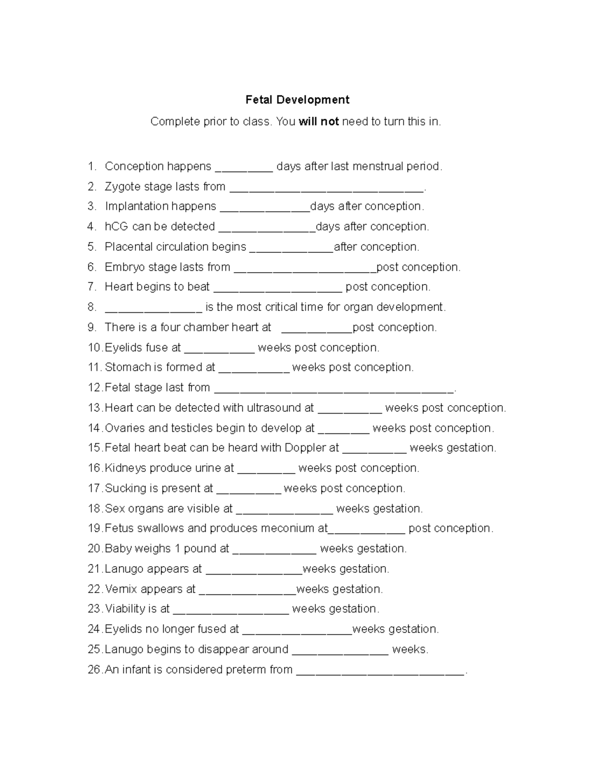 Assignment Fetal Development ba0b106240460 ef511097 fa674ab44e8 - Fetal ...