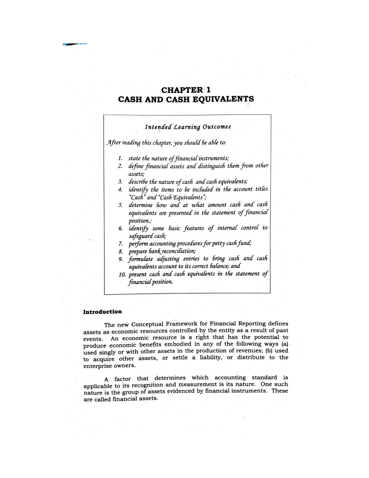 Chapter-1 Cash And Cash Equivalents - Accountancy 21 - Studocu