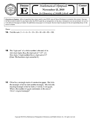 Moems Division M Problems 2019-2020 with Solutions and Answers ...