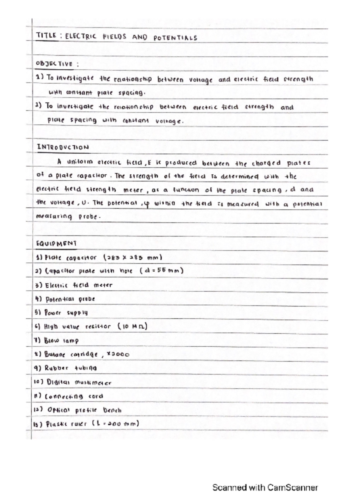 Labreport(PHY150) lab report phy150 Electric and Studocu