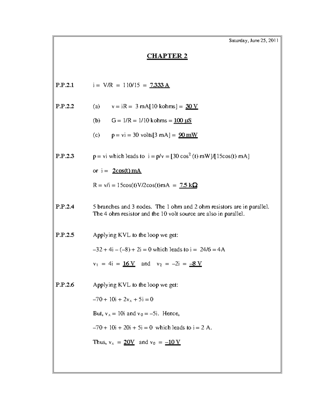 Chapt 02PP 110625 - assignment - Saturday, June 25, 2011 CHAPTER 2 P.P ...