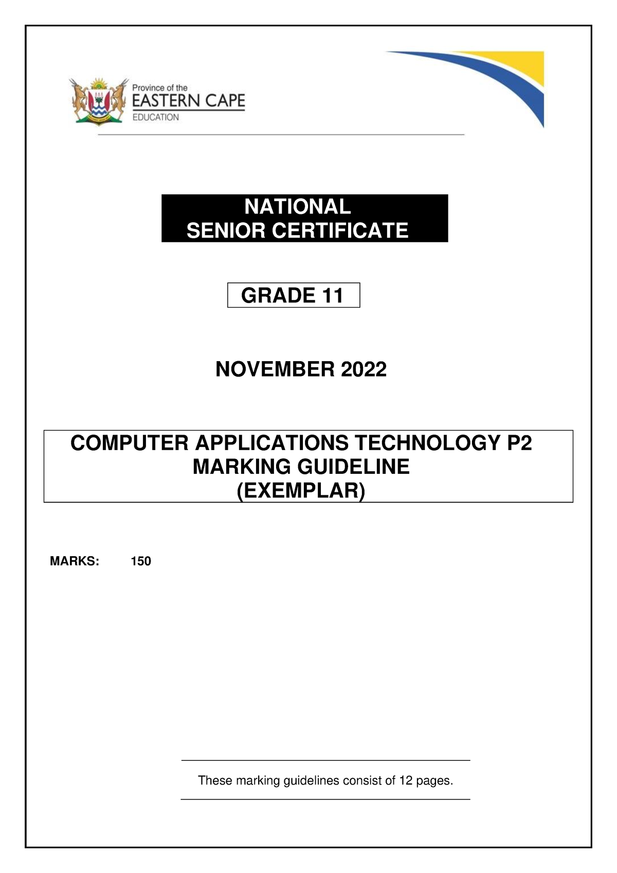 CAT P2 GR11 MEMO November 2022 English - NATIONAL SENIOR CERTIFICATE ...