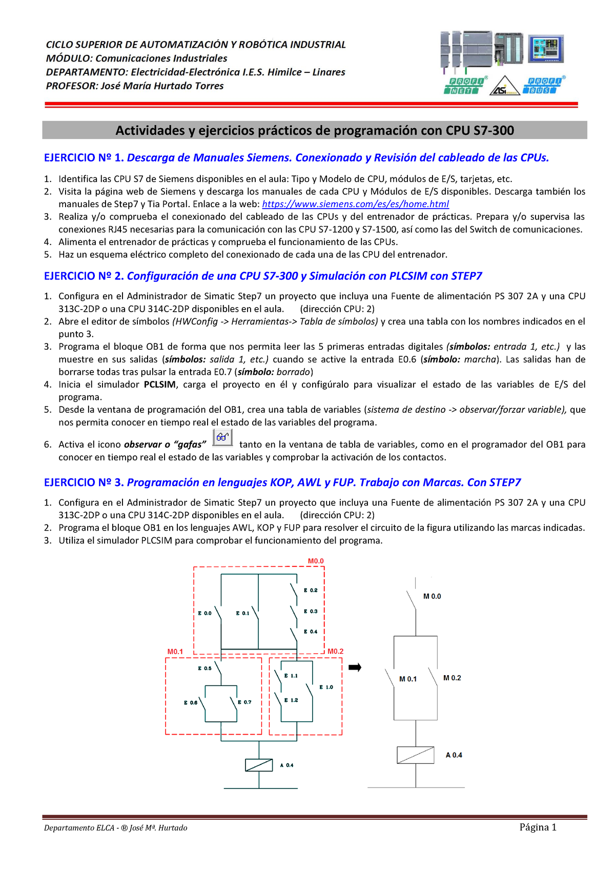 Ejercicios De Programación Con S7 300 Curso 2017 2018 - Actividades Y ...