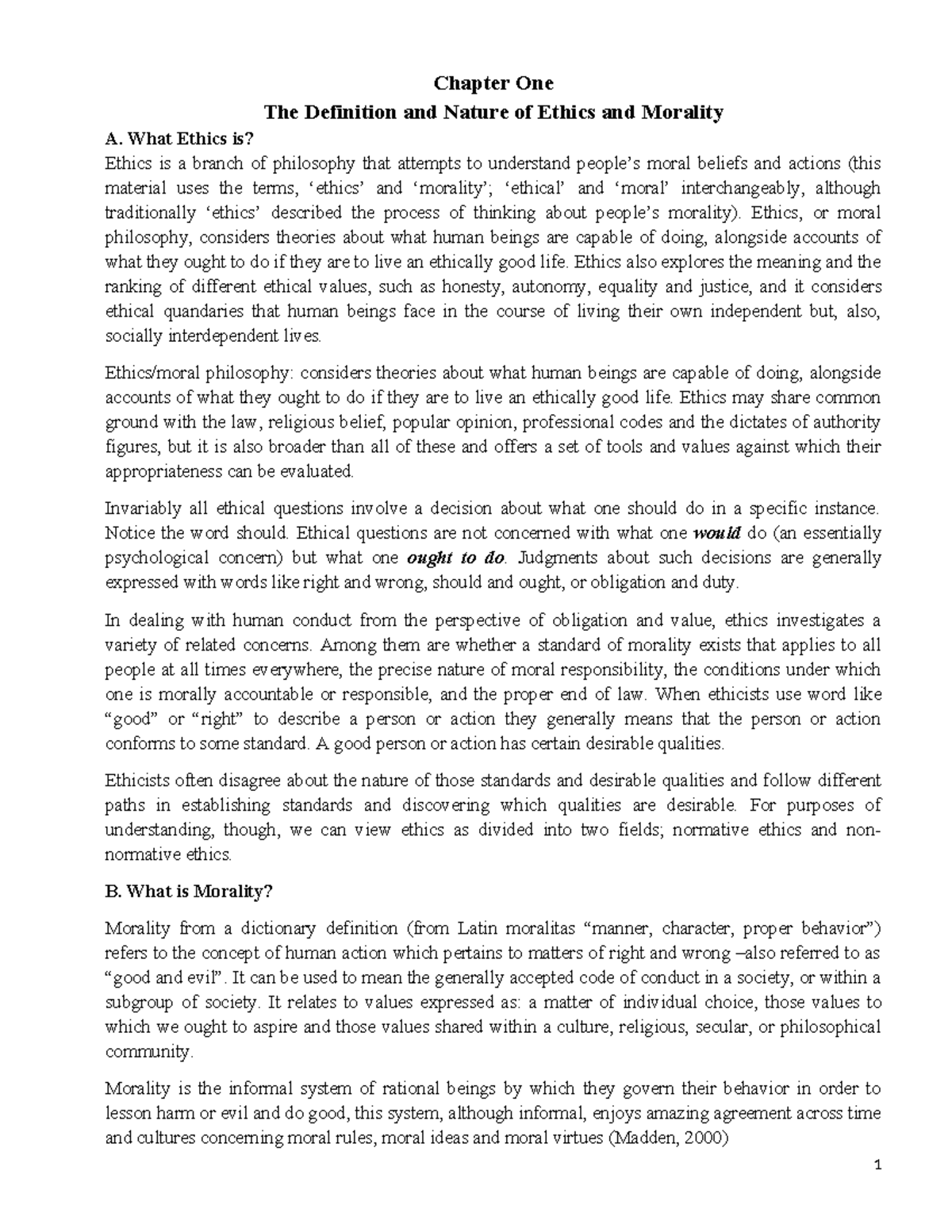 Civics not Supplementary Chapter One The Definition and Nature of