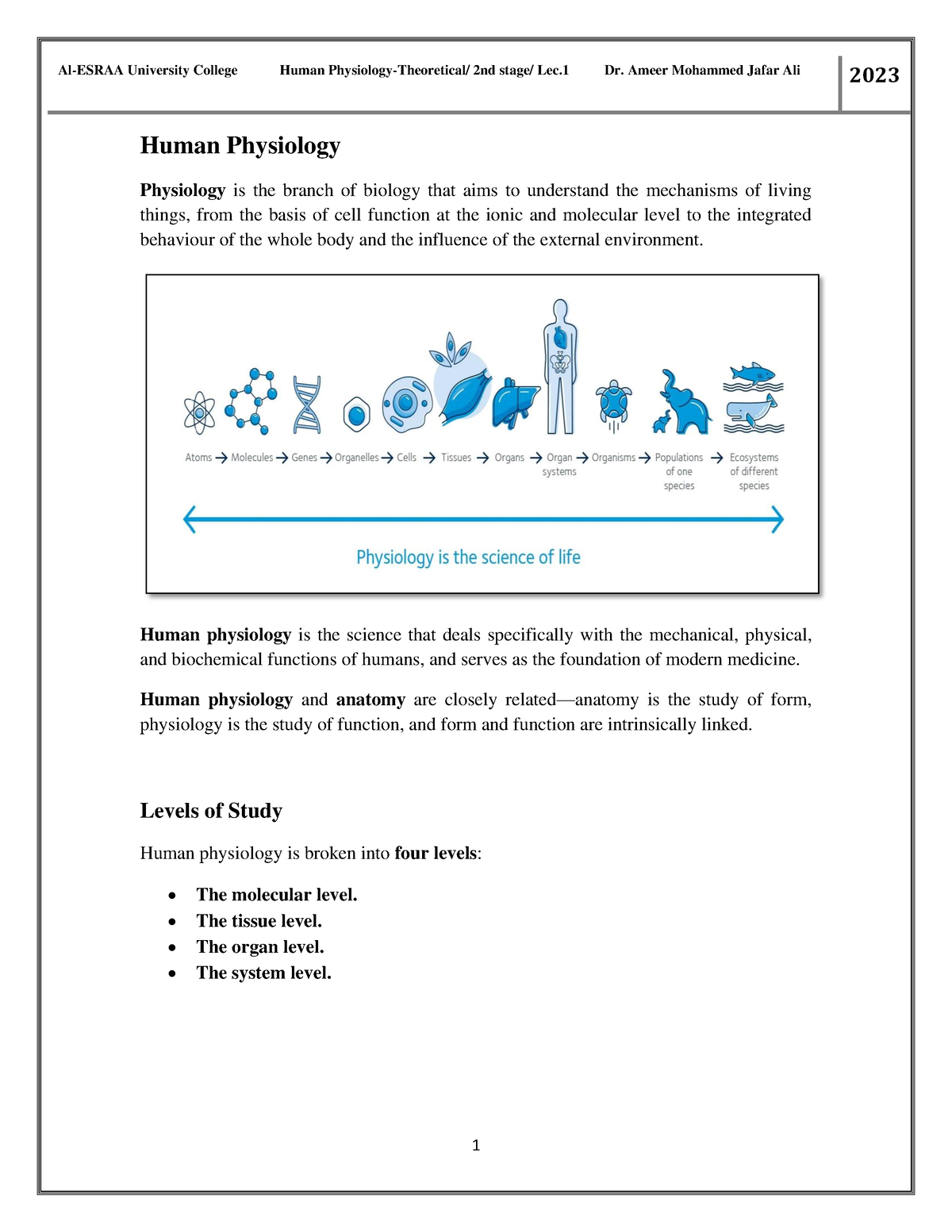 biology extended essay human physiology