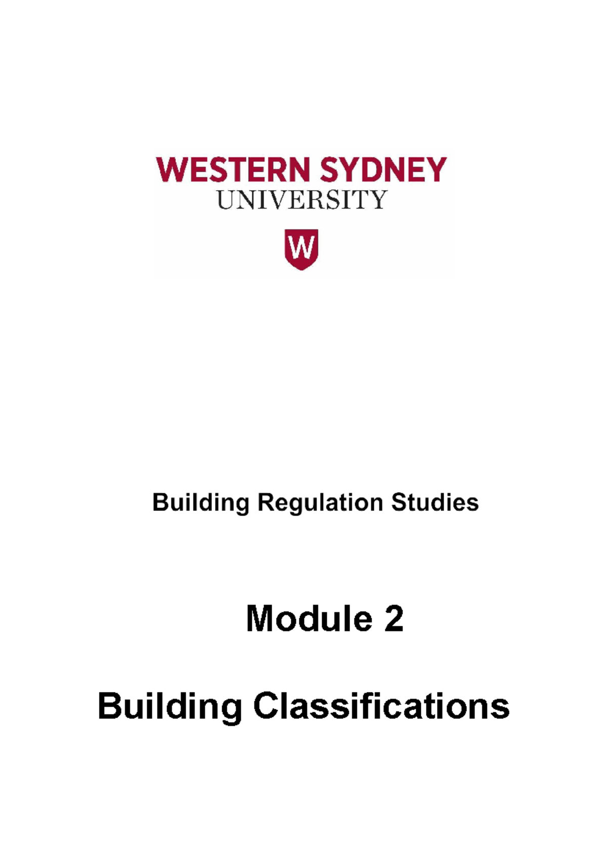Module 2 Building Classifications Module 2 Building Classifications