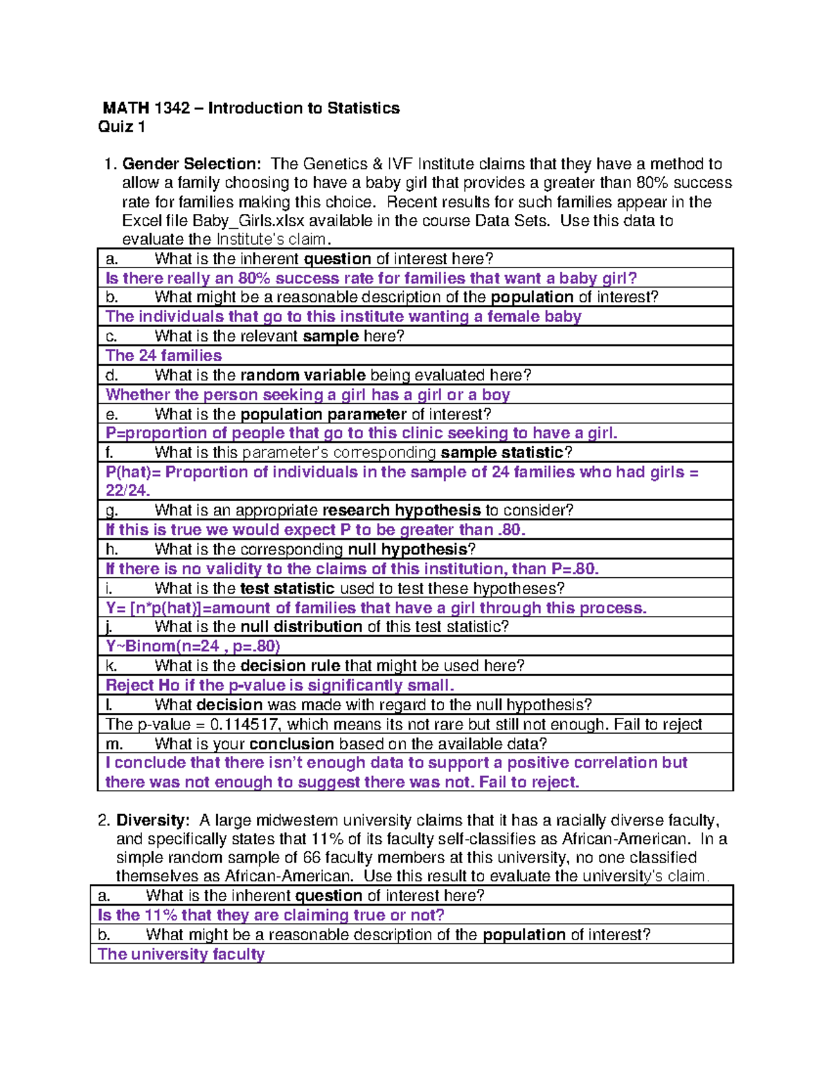 MATH 1342 - Quiz1 - professor Henderson - MTH 220 - SFA - Studocu
