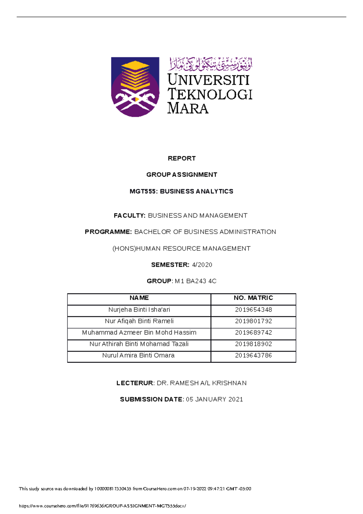 assignment group mgt