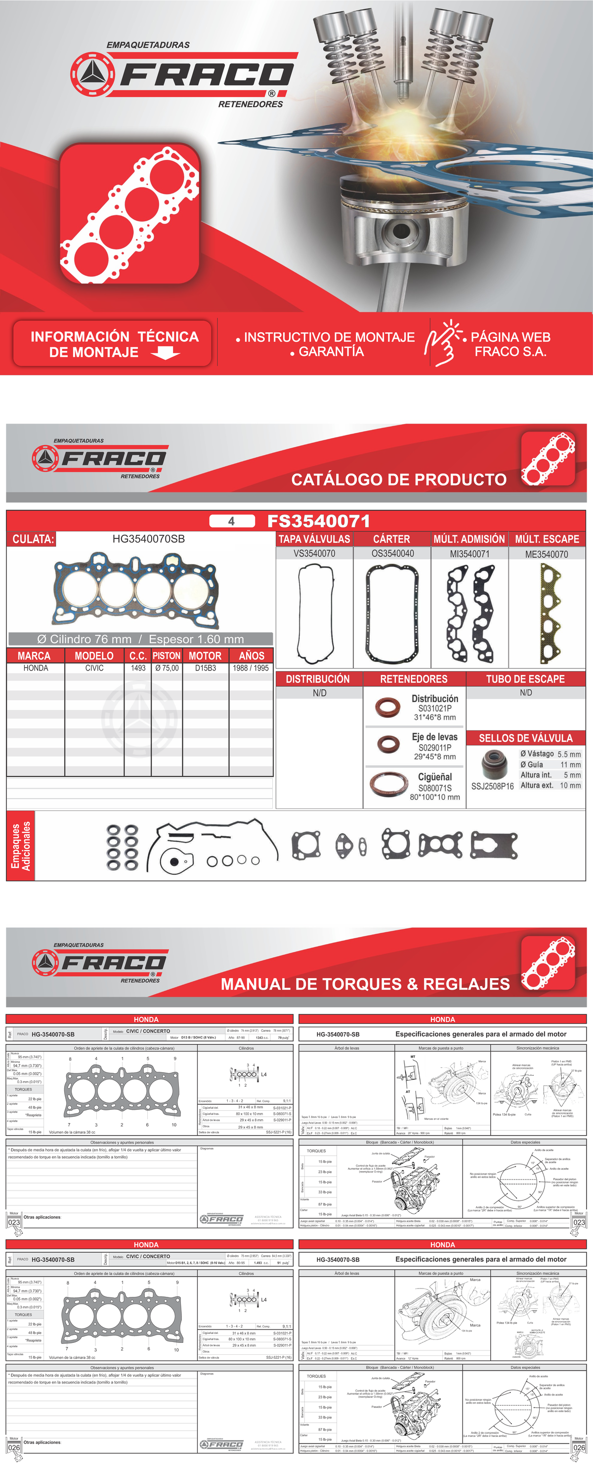 Honda R Fraco Tablas De Referencia R Manual De Torques